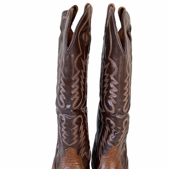 Vintage Texas Brand Boots Genuine Leather 11 1/2 - Picture 9 of 16